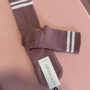 Pilates Grip Socks, Mauve Tall Tube Grip Socks